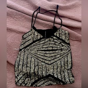 Sequin boutique crop top